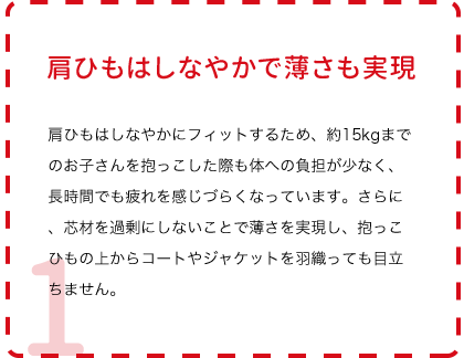 肩ひもはしなやかで薄さも実現